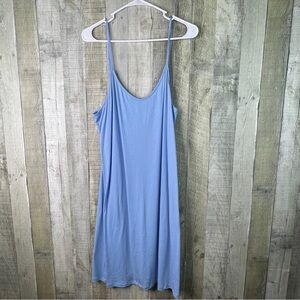 Unbranded XL Blue V-Neck Dress Length Cami With Adjustable Straps
